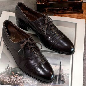 Vintage Florsheim Cap Toe Oxfords Mens Size 10D